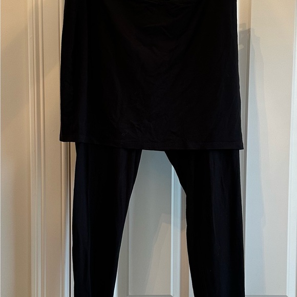 Eileen Fisher Black Skirted Leggings - Picture 2 of 9